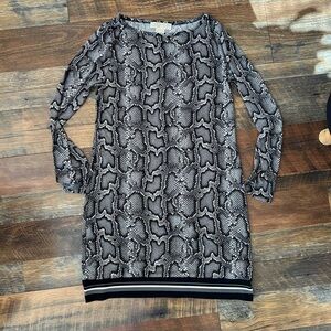 Michael Kors Monochrome Snakeskin Dress